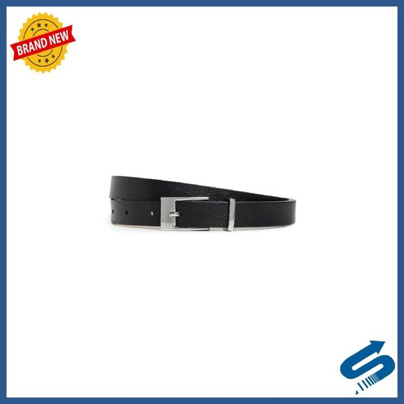 Leather Belt with Silver Hardware - L/XL Size main image 5